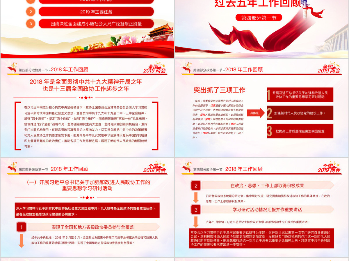 原创2019全国两会政协政府工作报告ppt-版权可商用