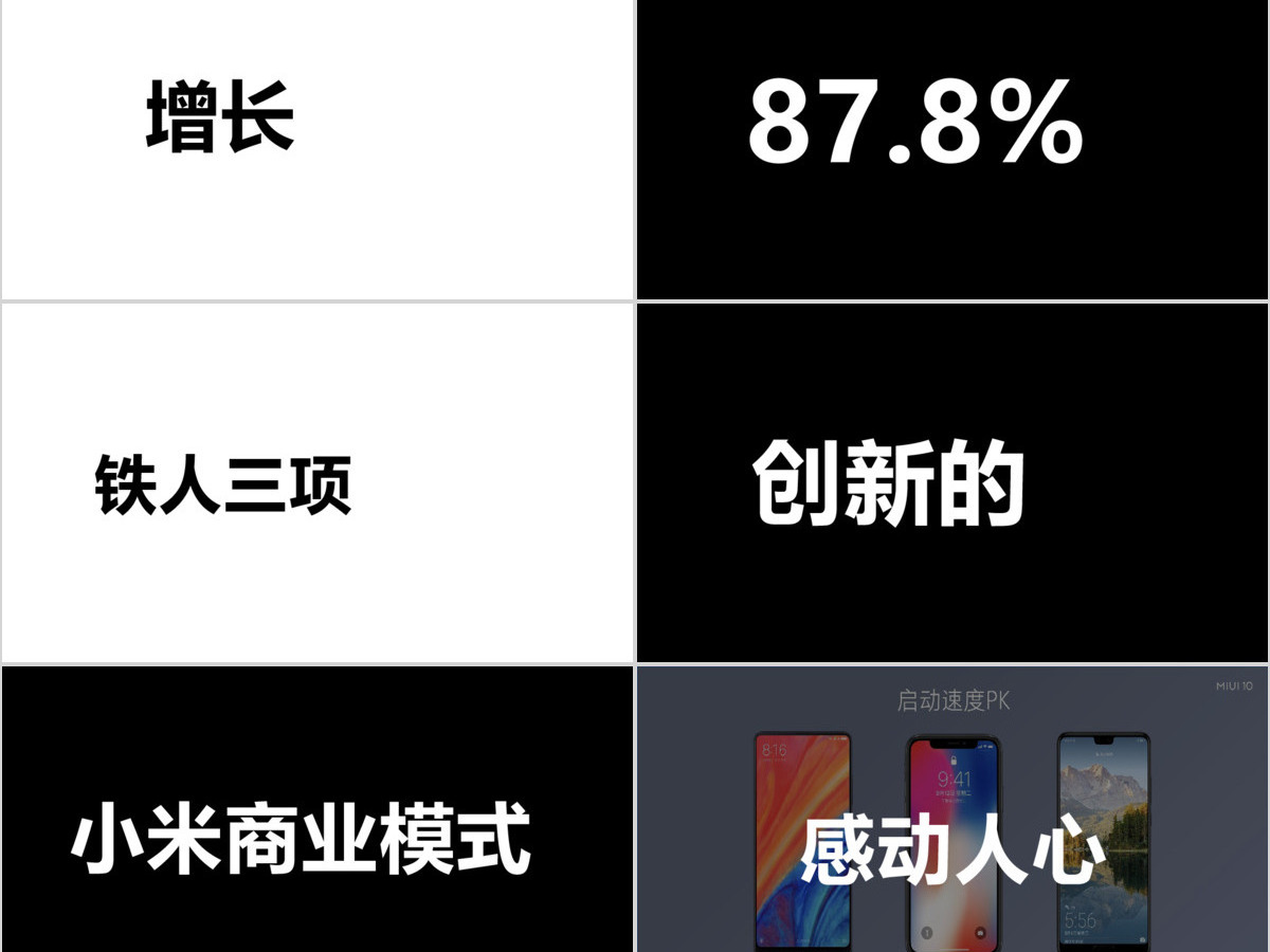 炫酷小米8发布会快闪动画PPT模板
