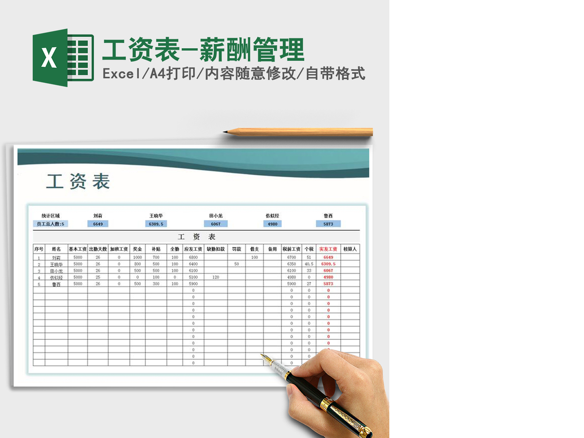 2021年工资表-薪酬管理 2021年工资表-薪酬管理