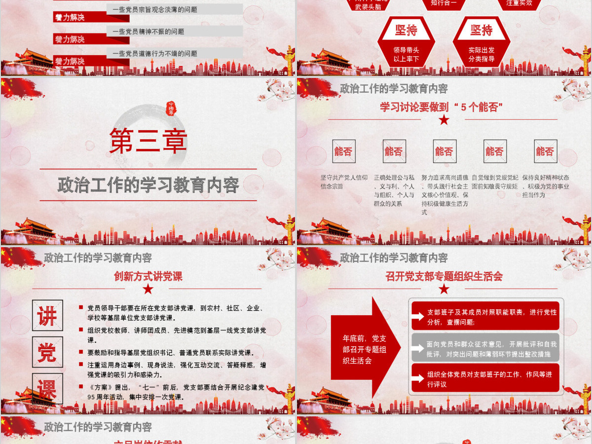 红色党政机关军队部队十九大PPT模板 红色党政机关军队部队十九大PPT模板