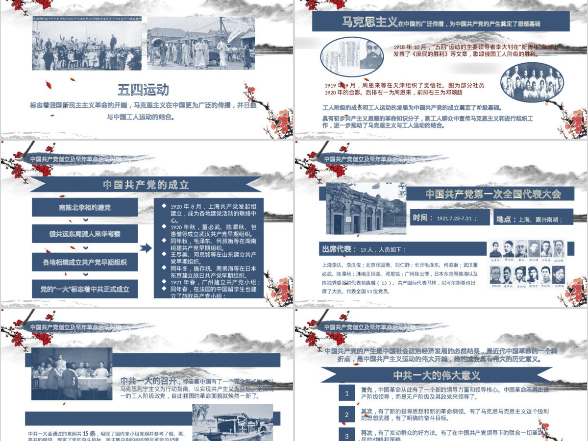 2019党史党课学习中国共产党PPT模板 2019党史党课学习中国共产党PPT模板