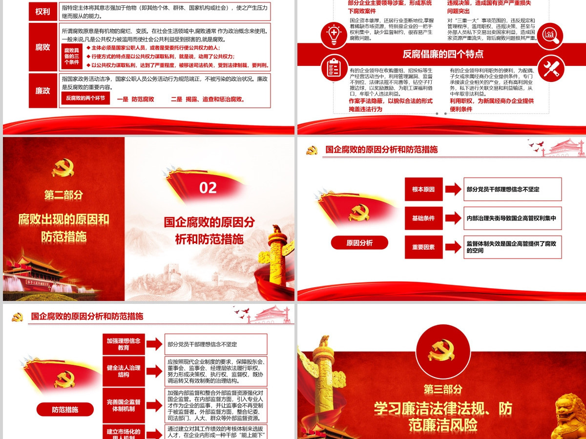 廉政教育警示教育党员干部廉洁从业PPT