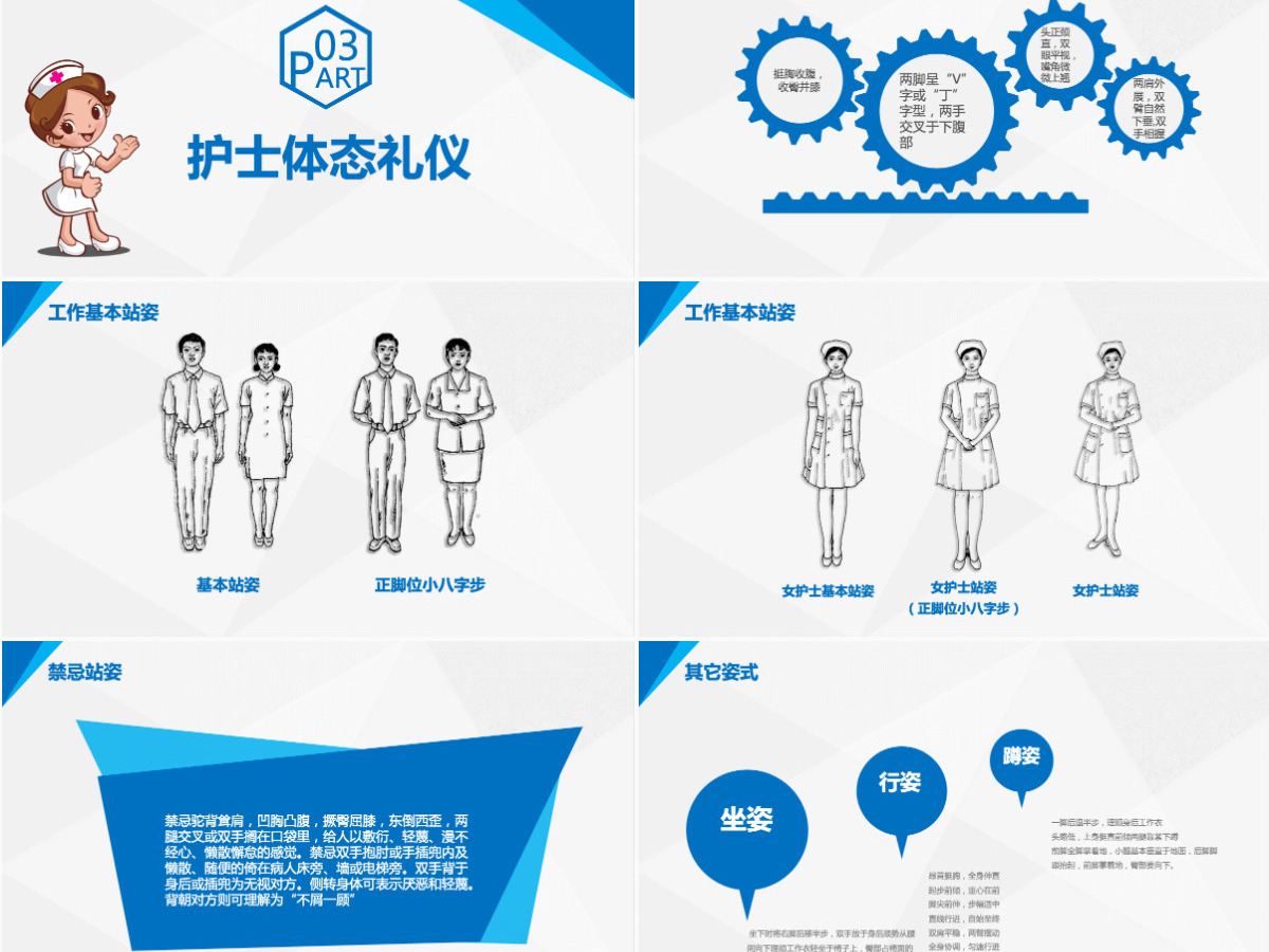 医院医学医疗护士病人护理礼仪培训PPT模板