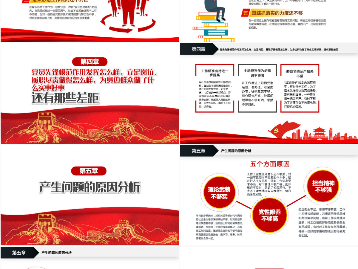 2021党员干部党史学习教育专题组织生活会检视剖析材料PPT-含讲稿