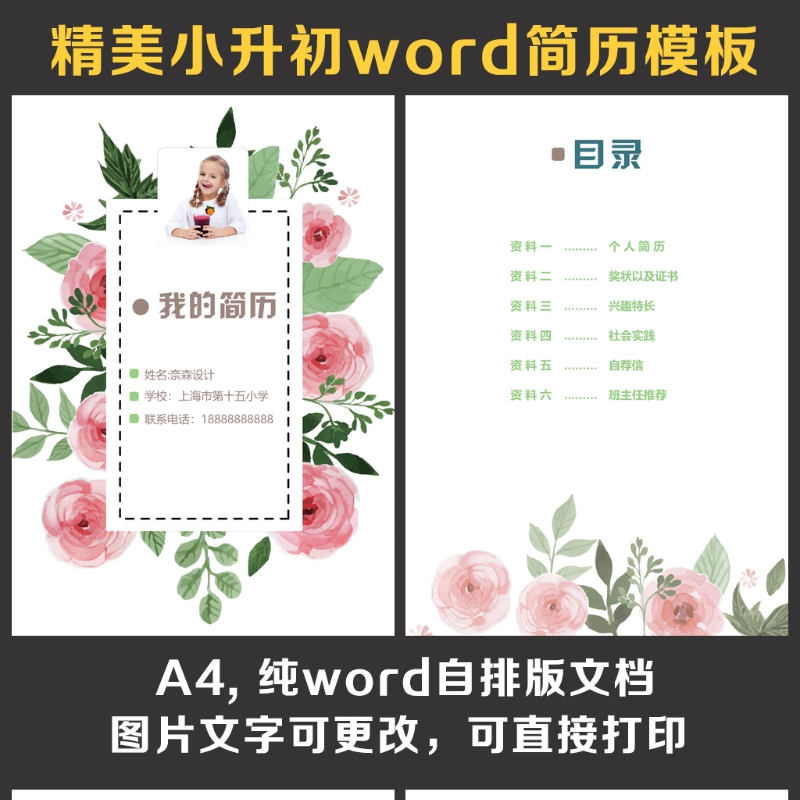 小升初简历 小升初简历