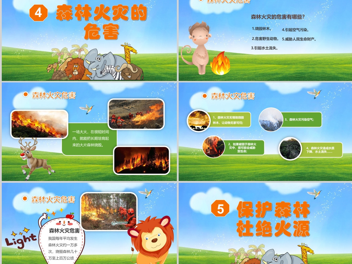 绿色卡通校园森林防火安全知识主题班会课件PPT模板 绿色卡通校园森林防火安全知识主题班会课件PPT模板