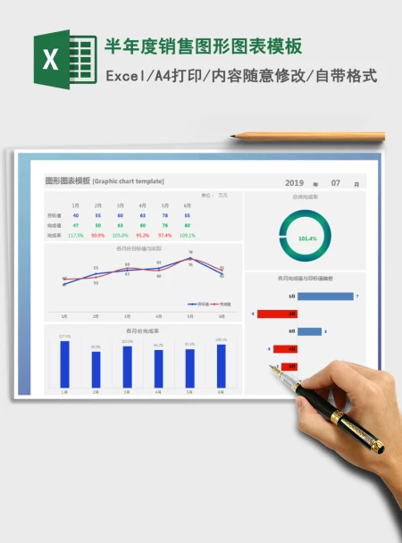 2021年半年度销售图形图表模板 2021年半年度销售图形图表模板