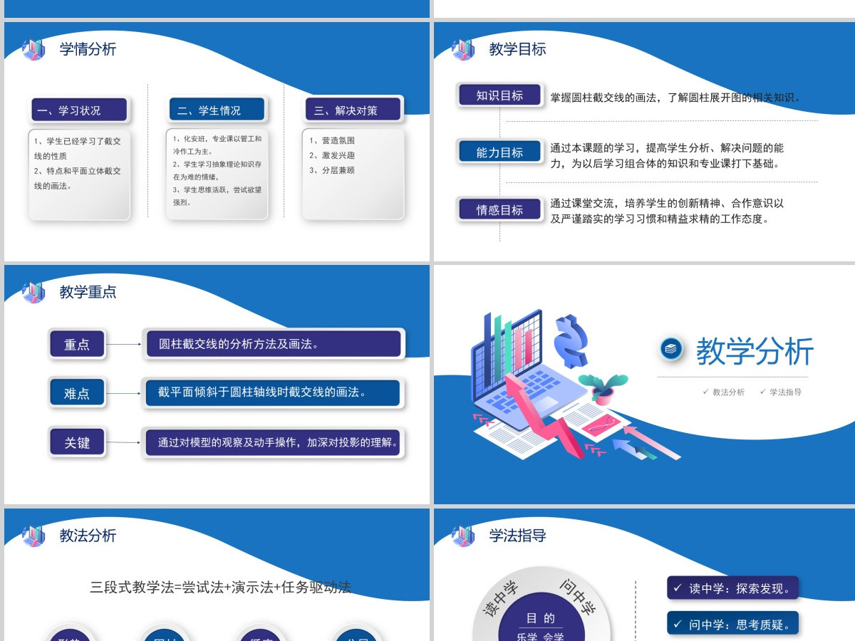 内容型2.5D风格教学设计说课PPT