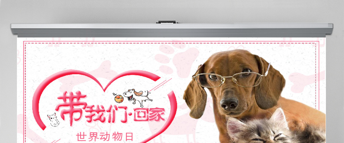 世界动物日宠物店宠物美容宠物医院动态PPT
