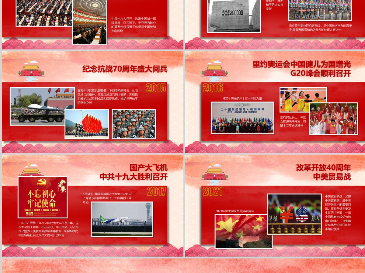 2019红色中国梦PPT模板