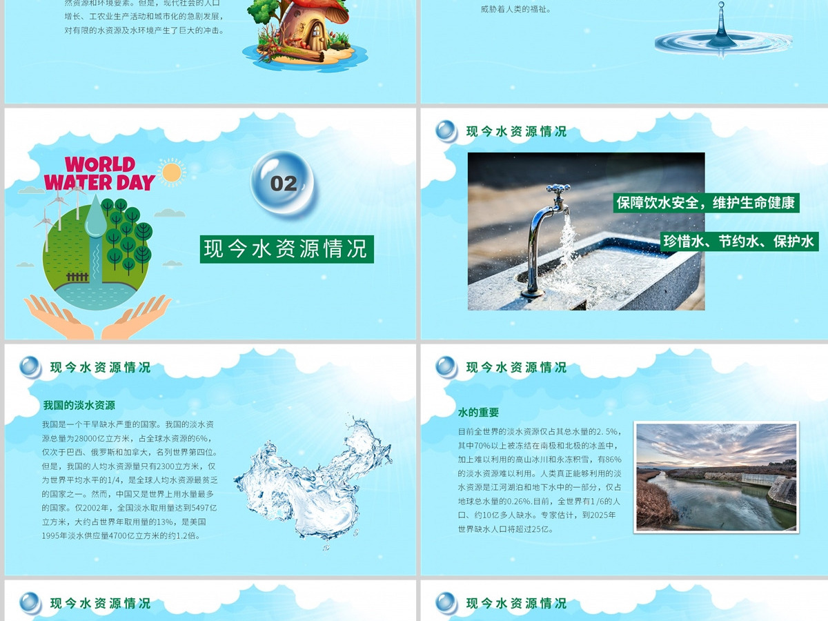世界水日主题班会节约用水保护水源节约用水PPT 世界水日主题班会节约用水保护水源节约用水PPT