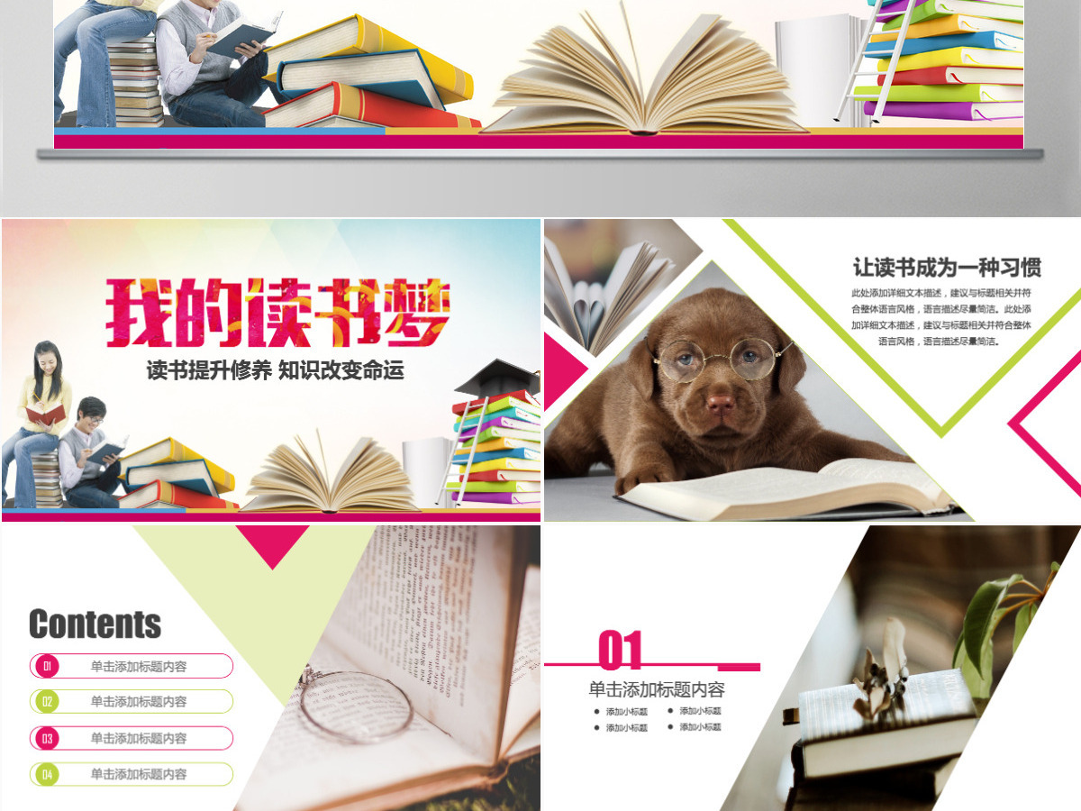 好书推荐读书阅读公开课说课读书教育PPT