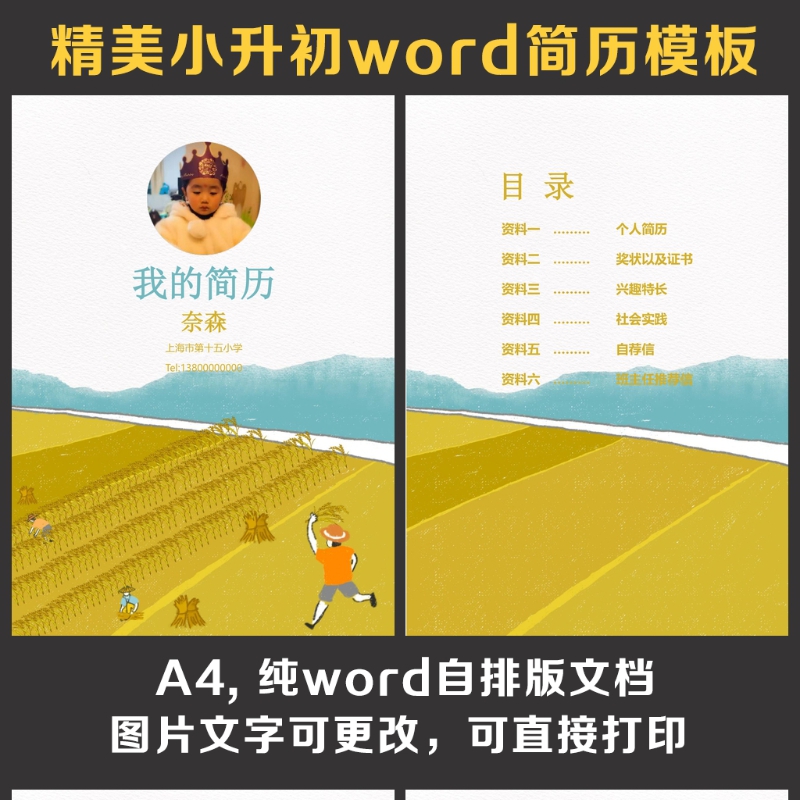 小升初简历 小升初简历