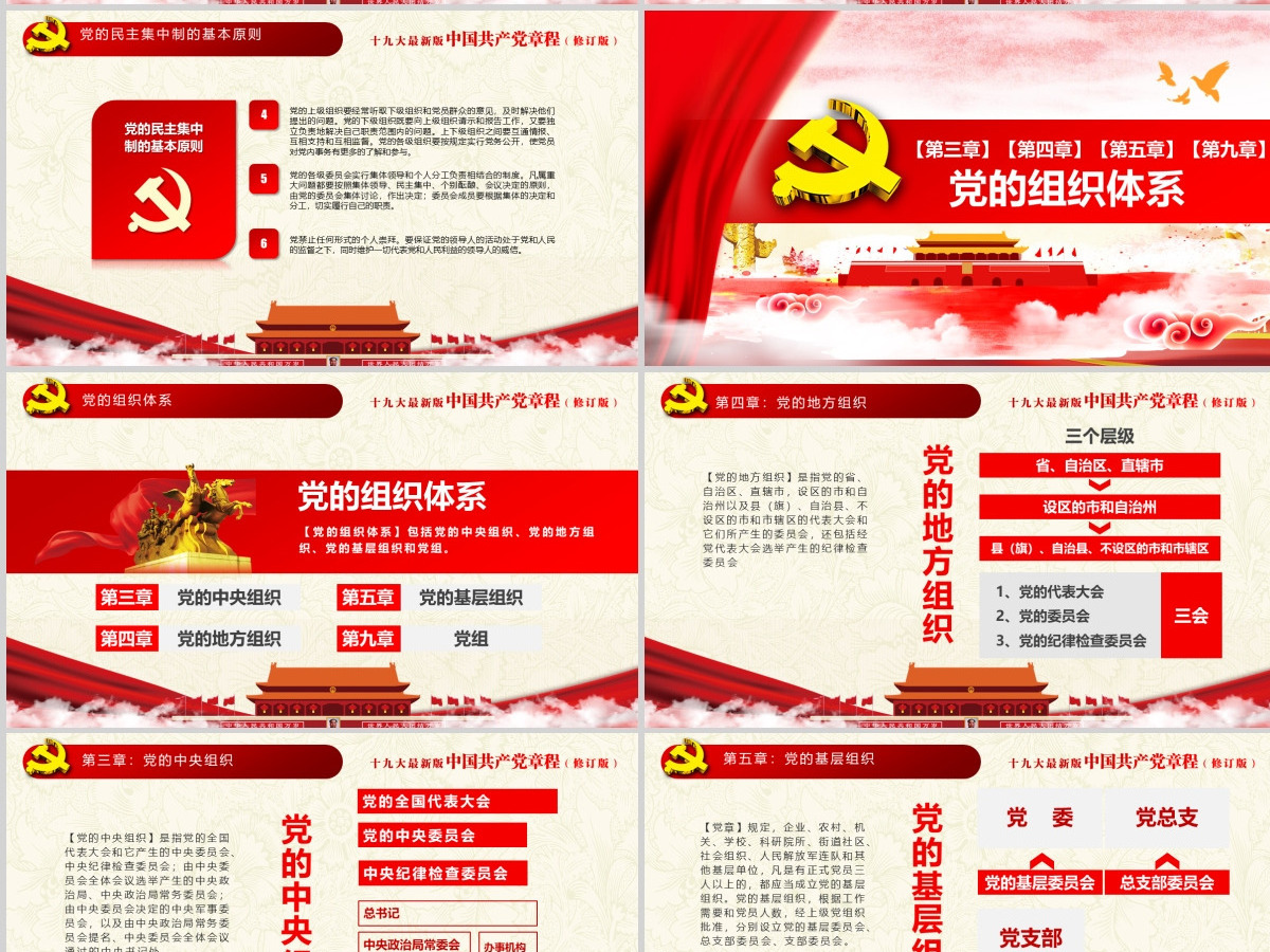 十九大新党章全方位解读学习中国共产党章程PPT