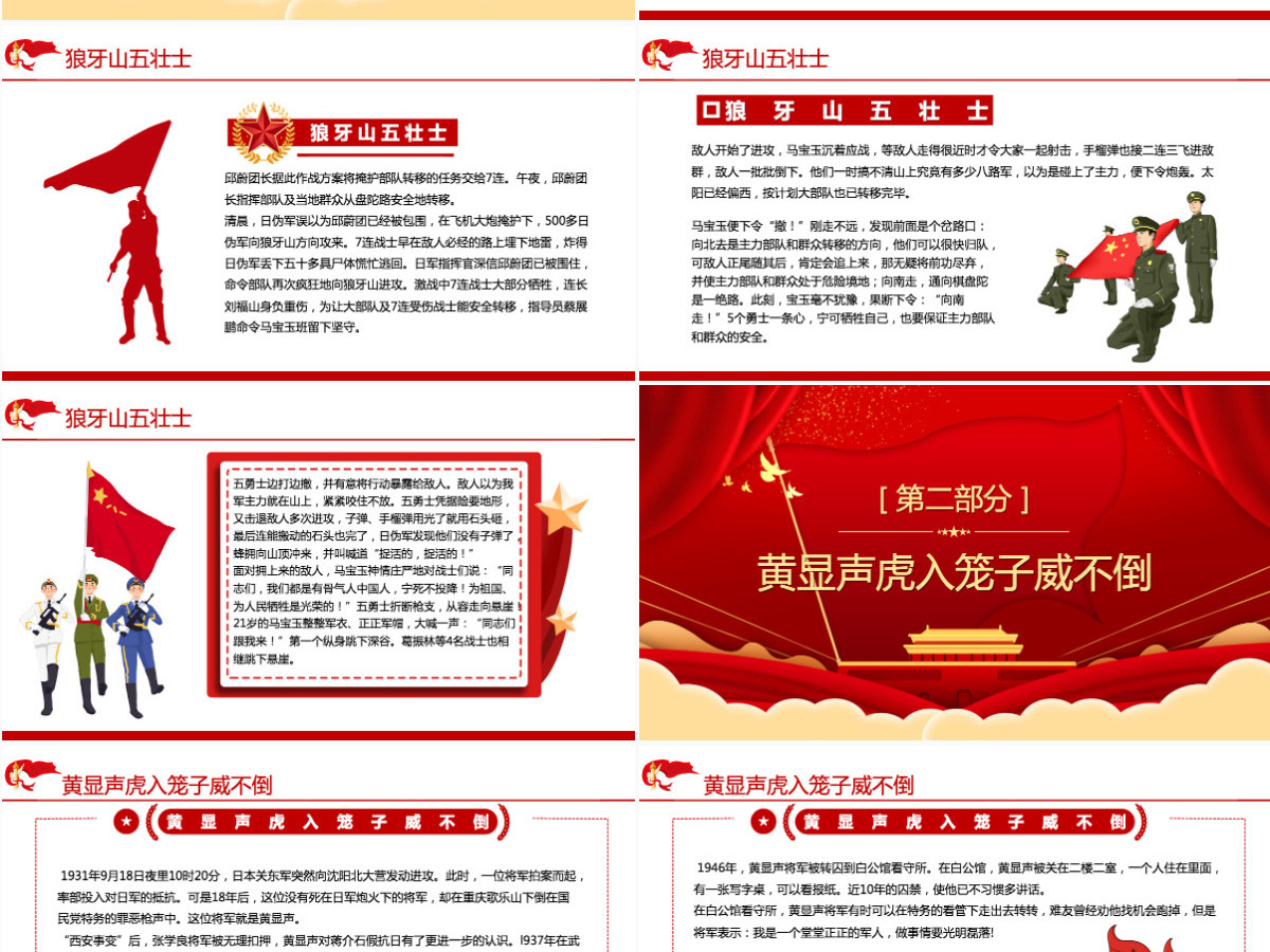 2021重温红色经典小故事建党百年党史故事党史教育专题党课PPT模板