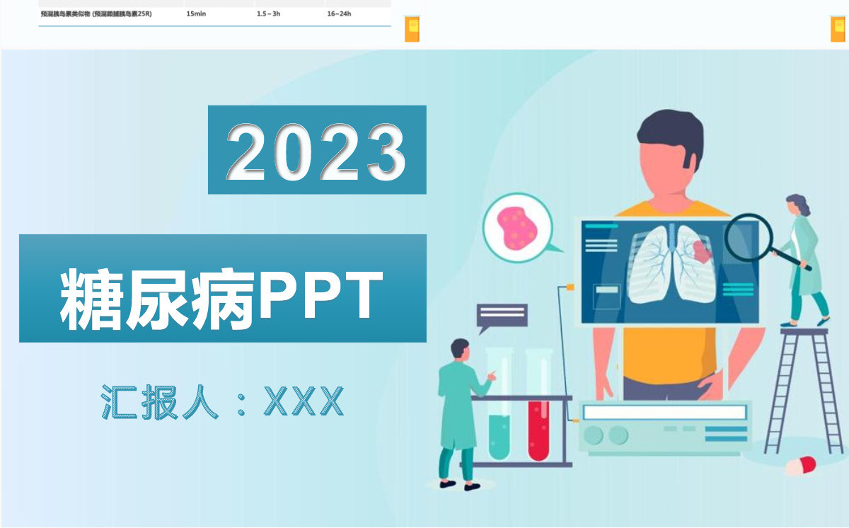 2023糖尿病创意清新医疗教学通用PPT