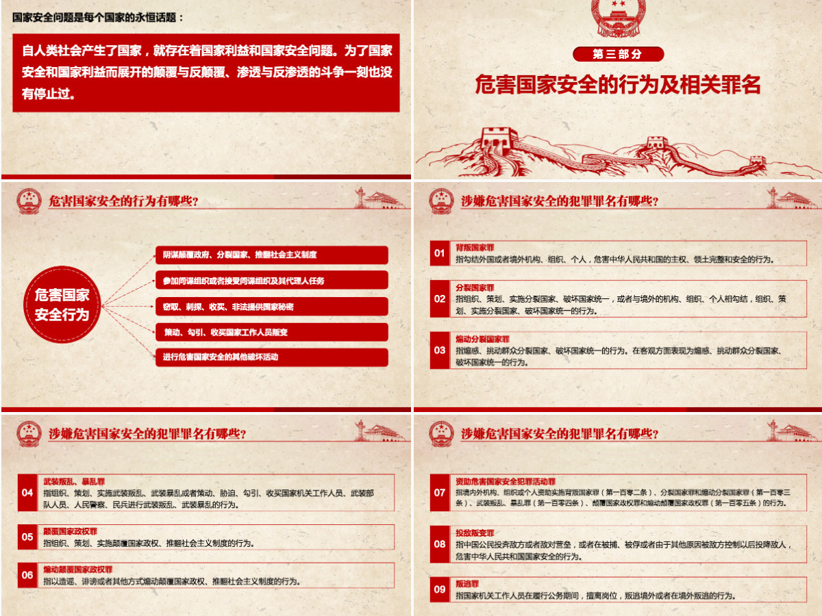 4.15全民国家安全教育日班会党建PPT