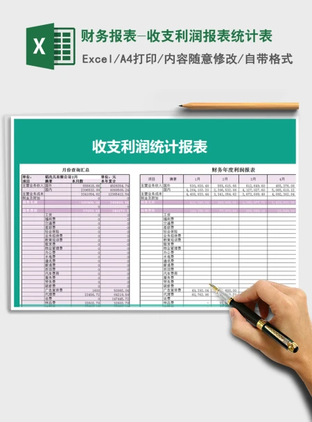 2021年财务报表-收支利润报表统计表 2021年财务报表-收支利润报表统计表