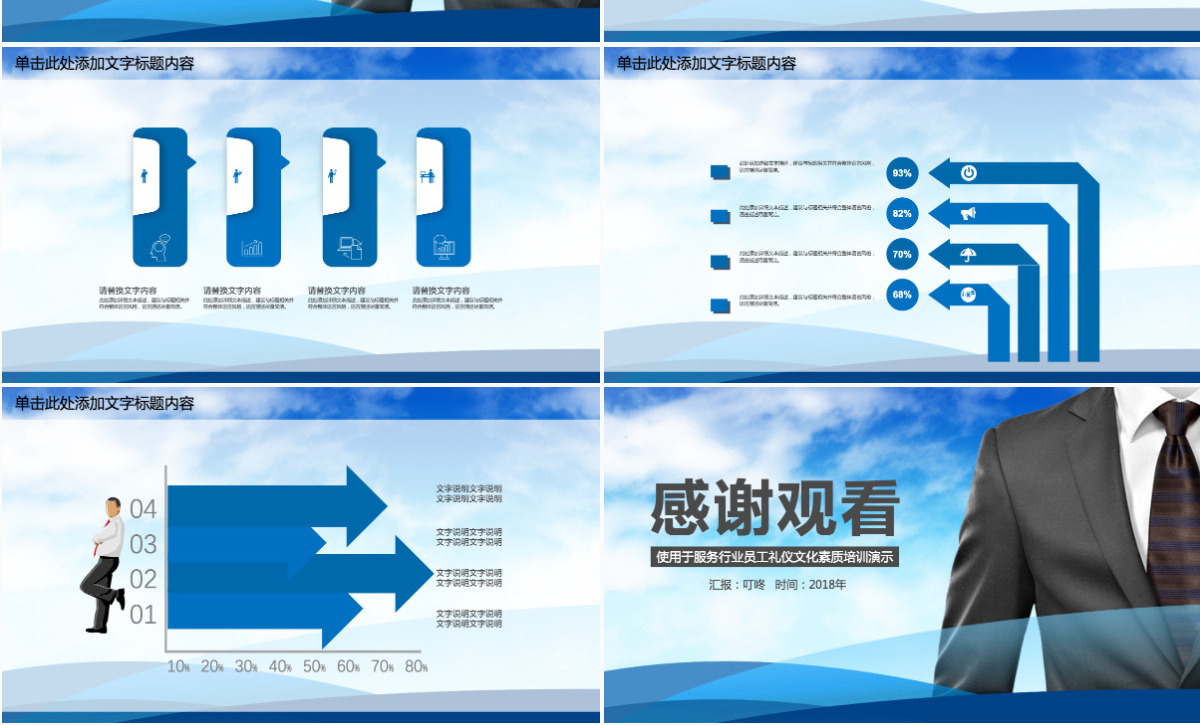 服务企业商务礼仪培训课件ppt模板