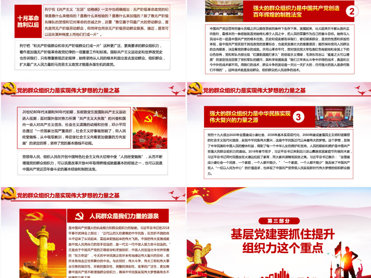 加强党支部标准化建设 提升党的群众组织力党课党建PPT模板 加强党支部标准化建设 提升党的群众组织力党课党建PPT模板