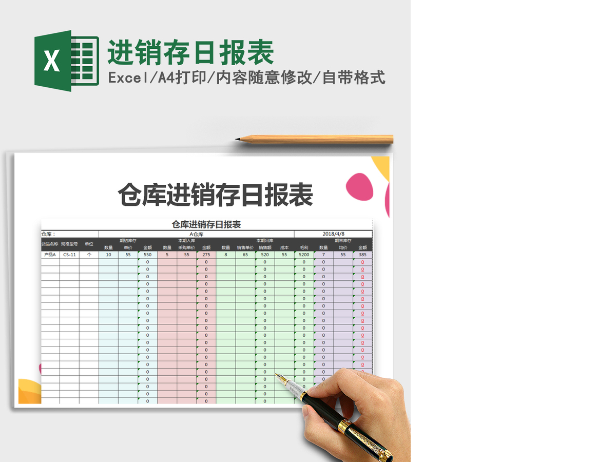 2021年进销存日报表 2021年进销存日报表
