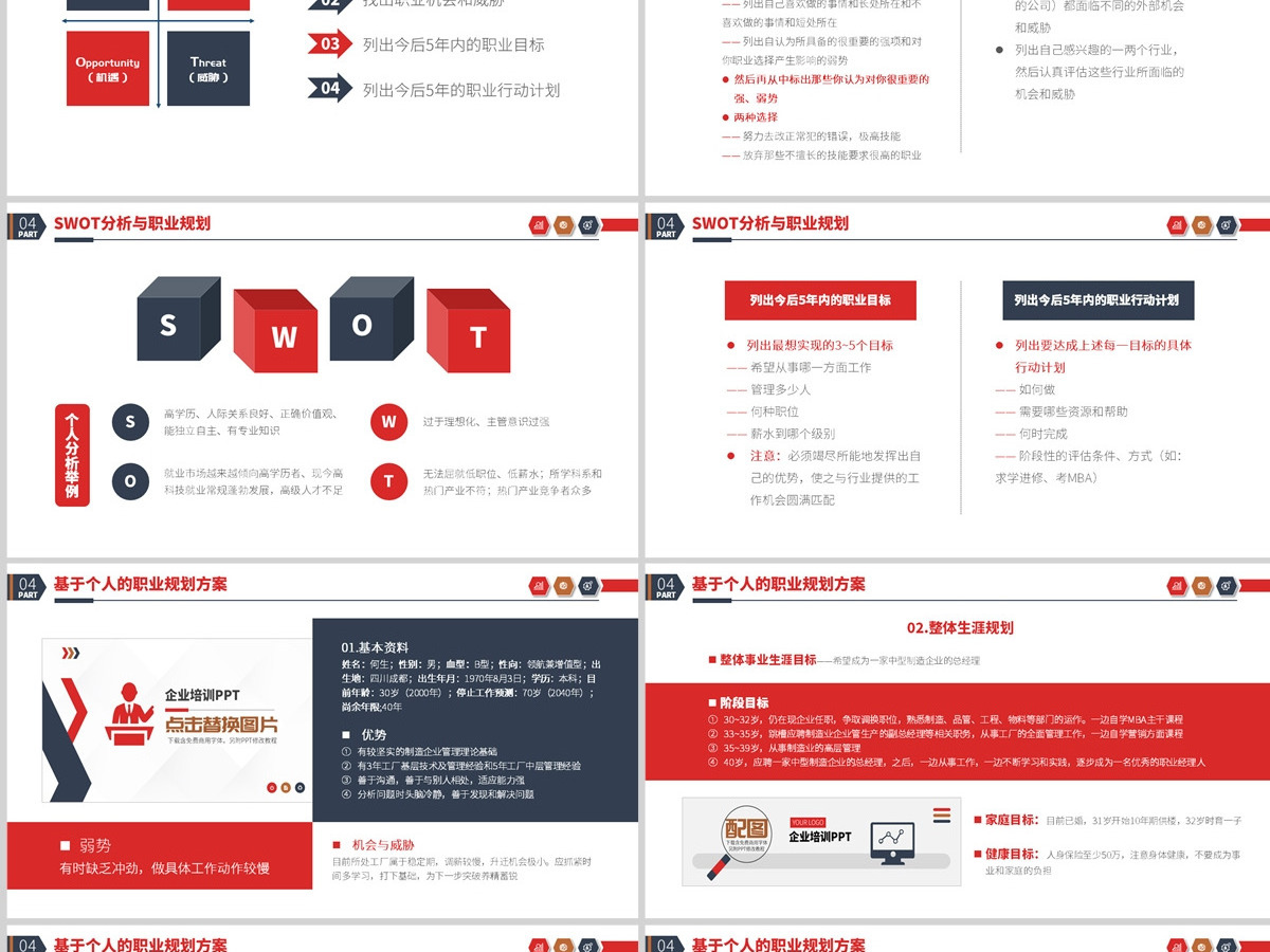 原创企业员工职业规划团队职场培训PPT-版权可商用