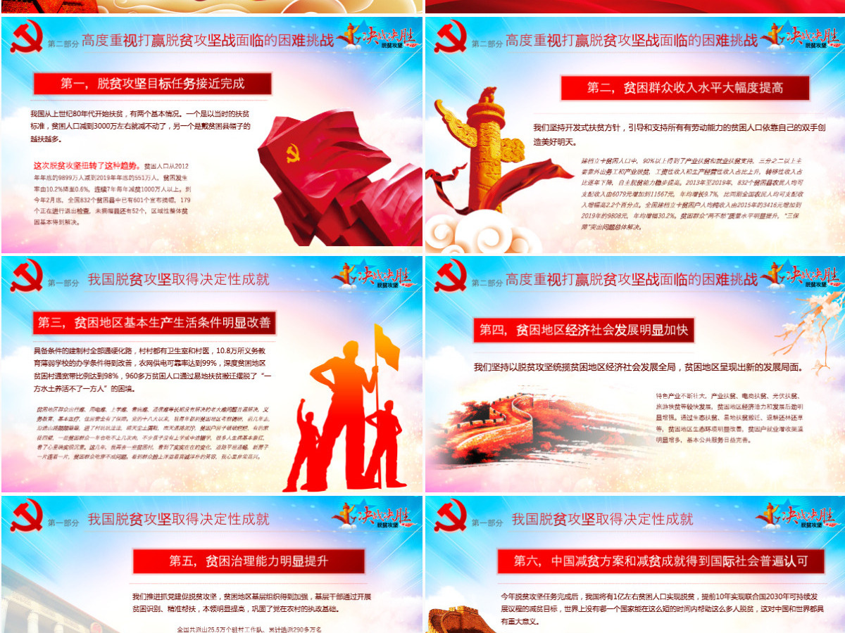 原创疫情党课学习决战决胜脱贫攻坚座谈会重要讲话精神ppt-含讲稿 原创疫情党课学习决战决胜脱贫攻坚座谈会重要讲话精神ppt-含讲稿