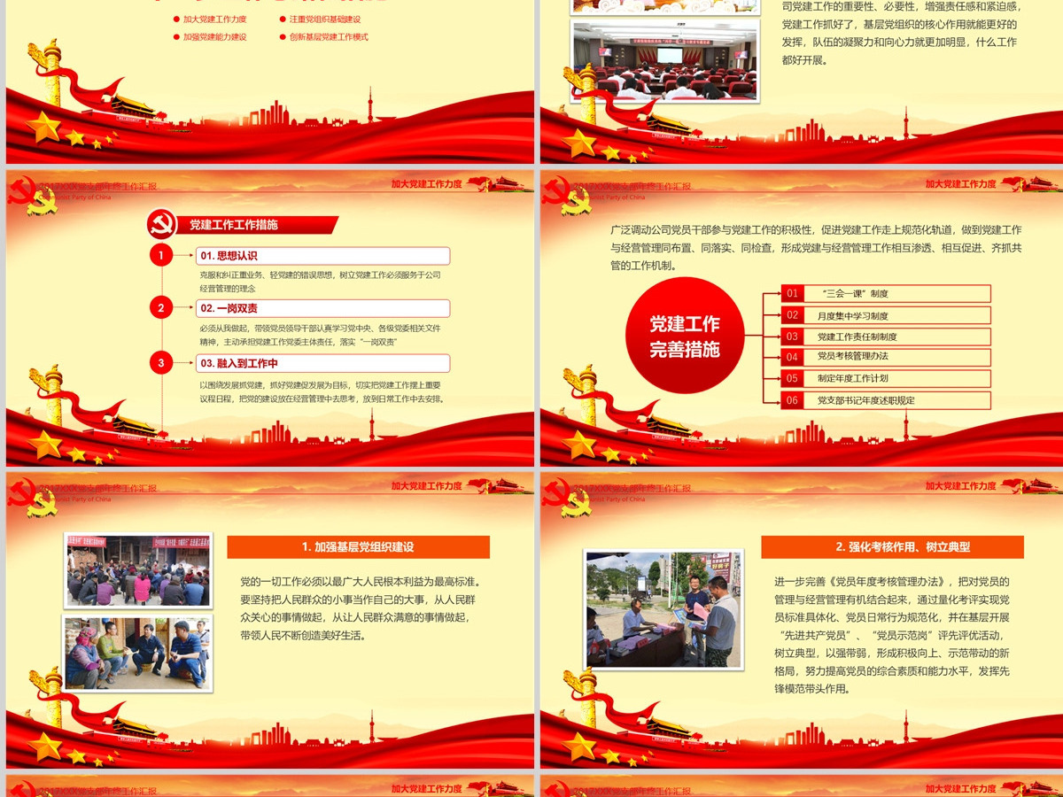 2018基层机关党支部党建工作总结ppt