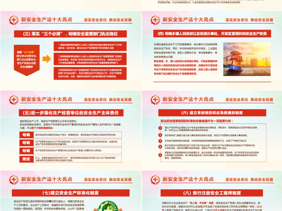 2021全国安全生产月PPT红色落实安全责任推动安全发展主题模板 2021全国安全生产月PPT红色落实安全责任推动安全发展主题模板