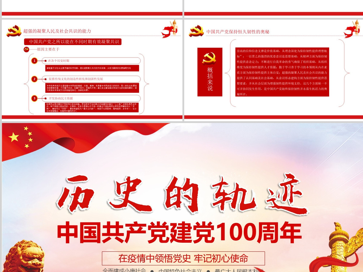 中国共产党建党100周年七一党课历史的轨迹--含讲稿 中国共产党建党100周年七一党课历史的轨迹--含讲稿