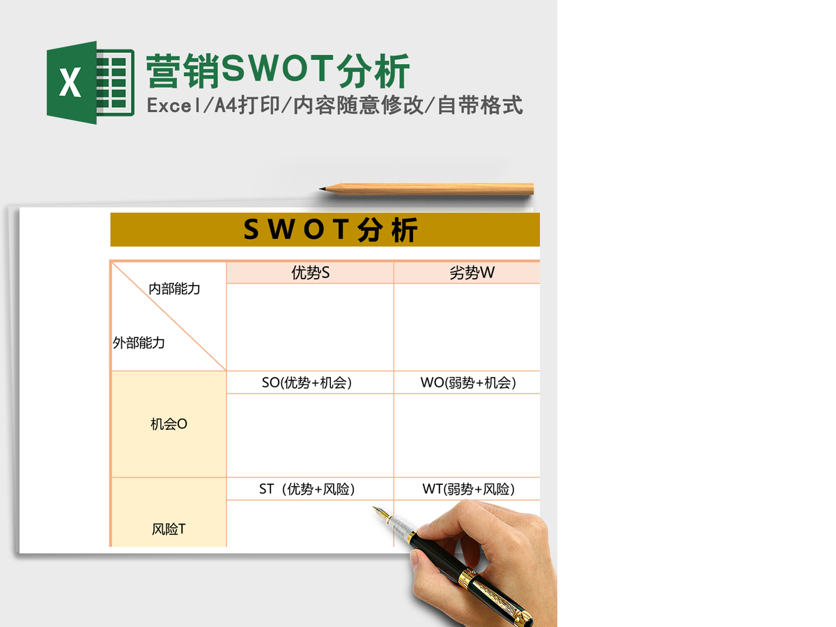 营销SWOT分析Excel表格 营销SWOT分析Excel表格
