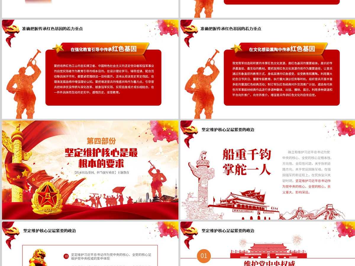原创部队传承红色基因担当强军重任教育PPT-版权可商用 原创部队传承红色基因担当强军重任教育PPT-版权可商用