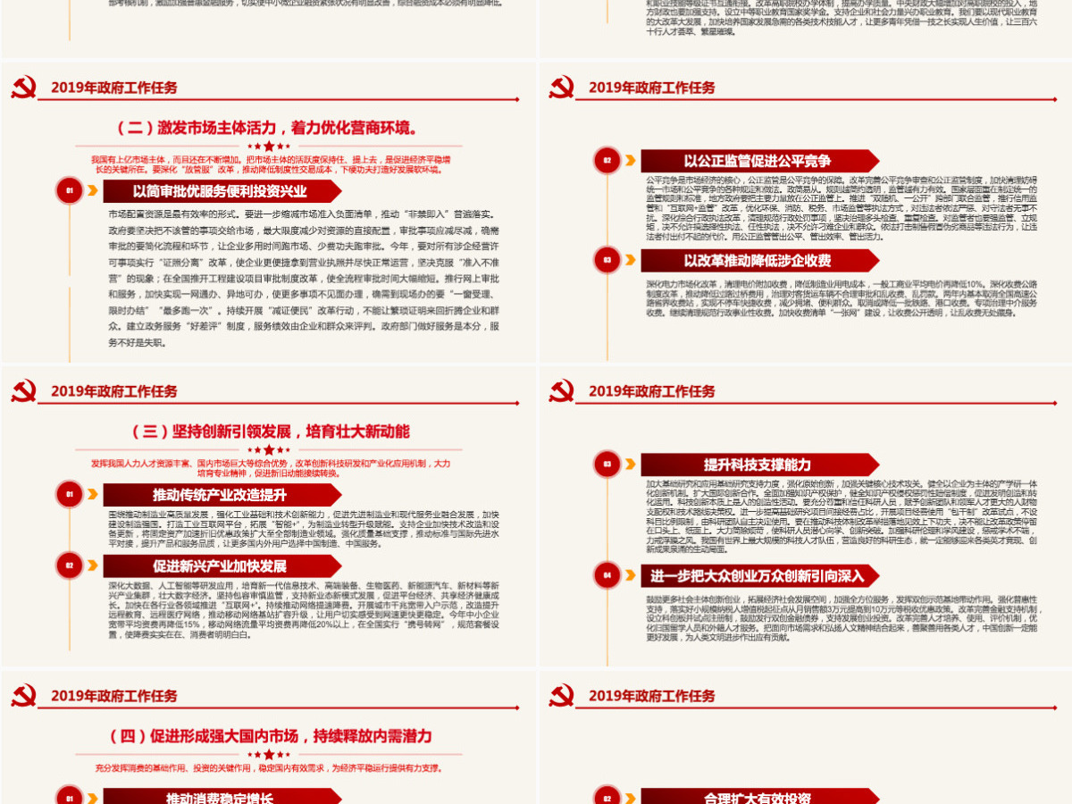 原创2019全国两会政府工作报告学习解读PPT-版权可商用含讲稿 原创2019全国两会政府工作报告学习解读PPT-版权可商用含讲稿