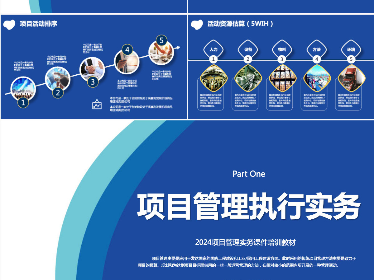 项目管理实务课件培训教材之项目管理执行实务PPT模板