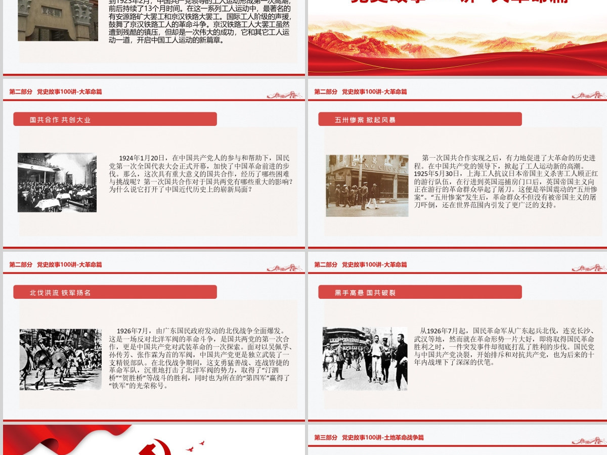 1921-2021党史故事100讲建党100周年七一建党节党史小故事专题党课ppt