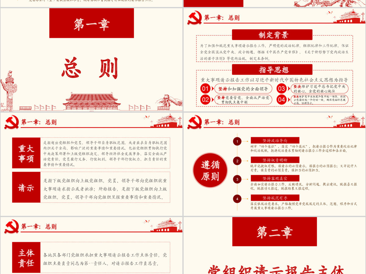 原创学习中国共产党重大事项请示报告条例PPT-版权可商用 原创学习中国共产党重大事项请示报告条例PPT-版权可商用