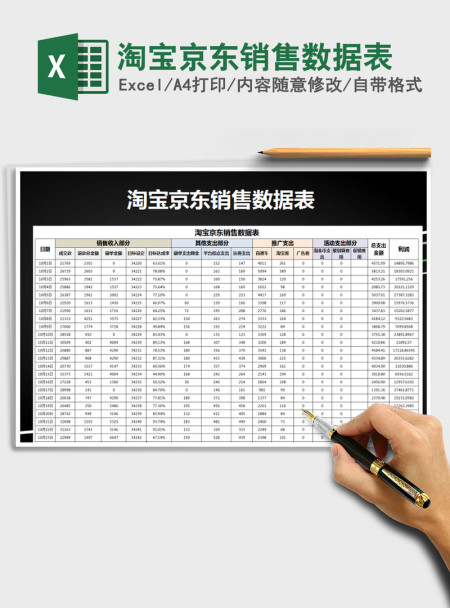 2021年淘宝京东销售数据表