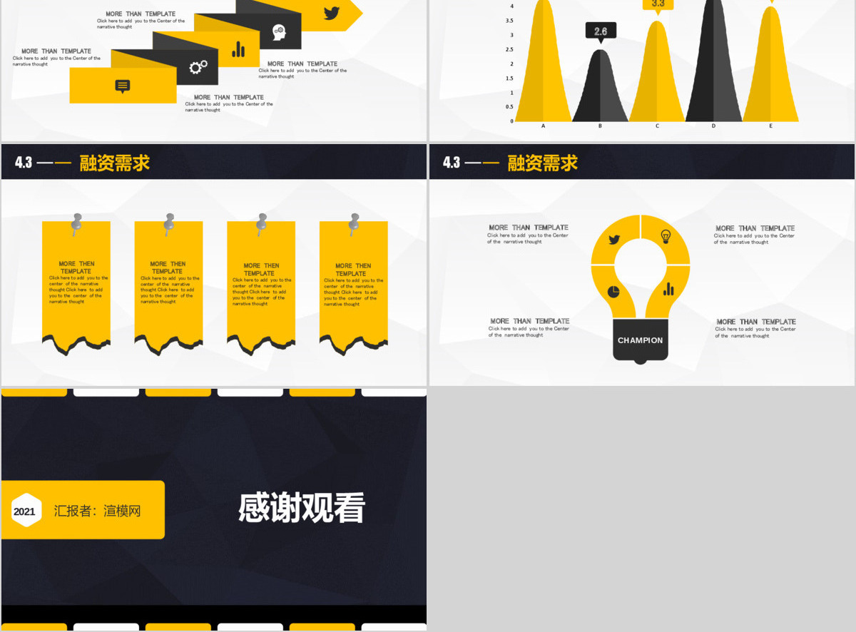 简约沉稳橙黑双色商业创业计划书