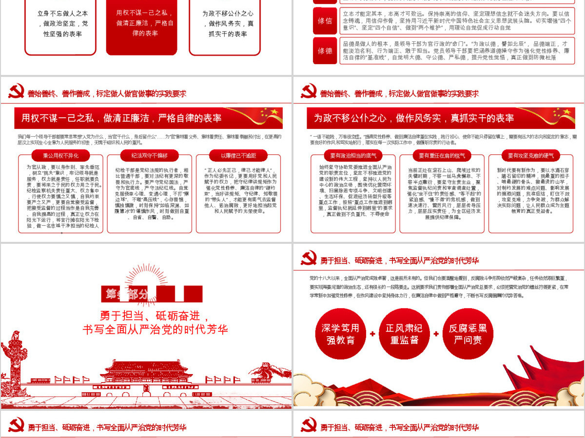 2020年反腐倡廉党风廉政专题微党课PPT模板