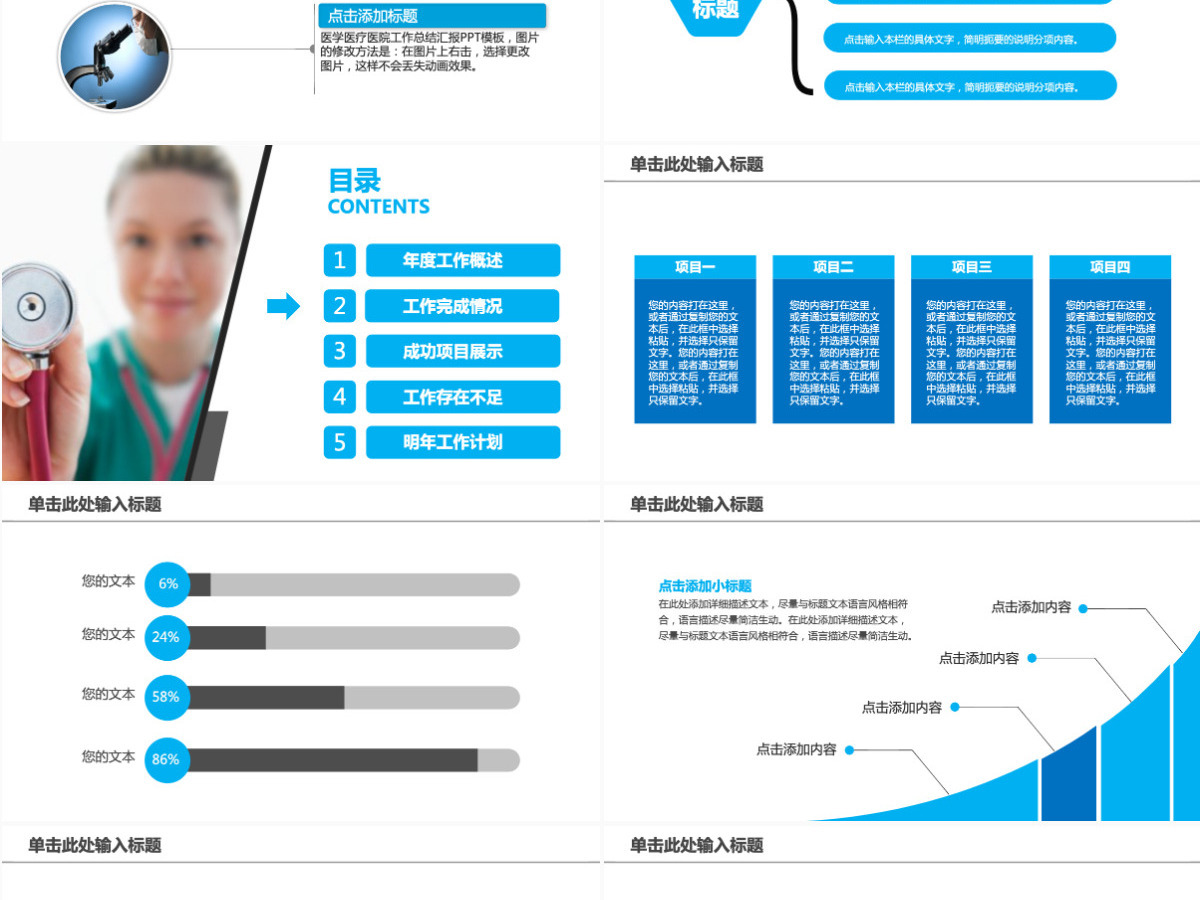 蓝色医学医疗年度总结汇报ppt模板 蓝色医学医疗年度总结汇报ppt模板