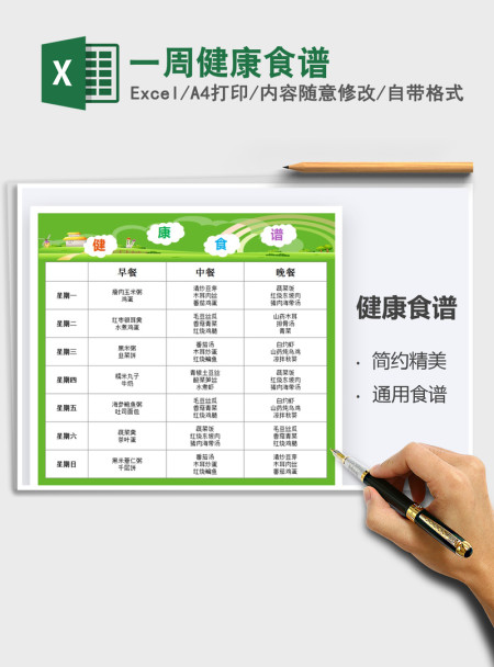 2021年一周健康食谱