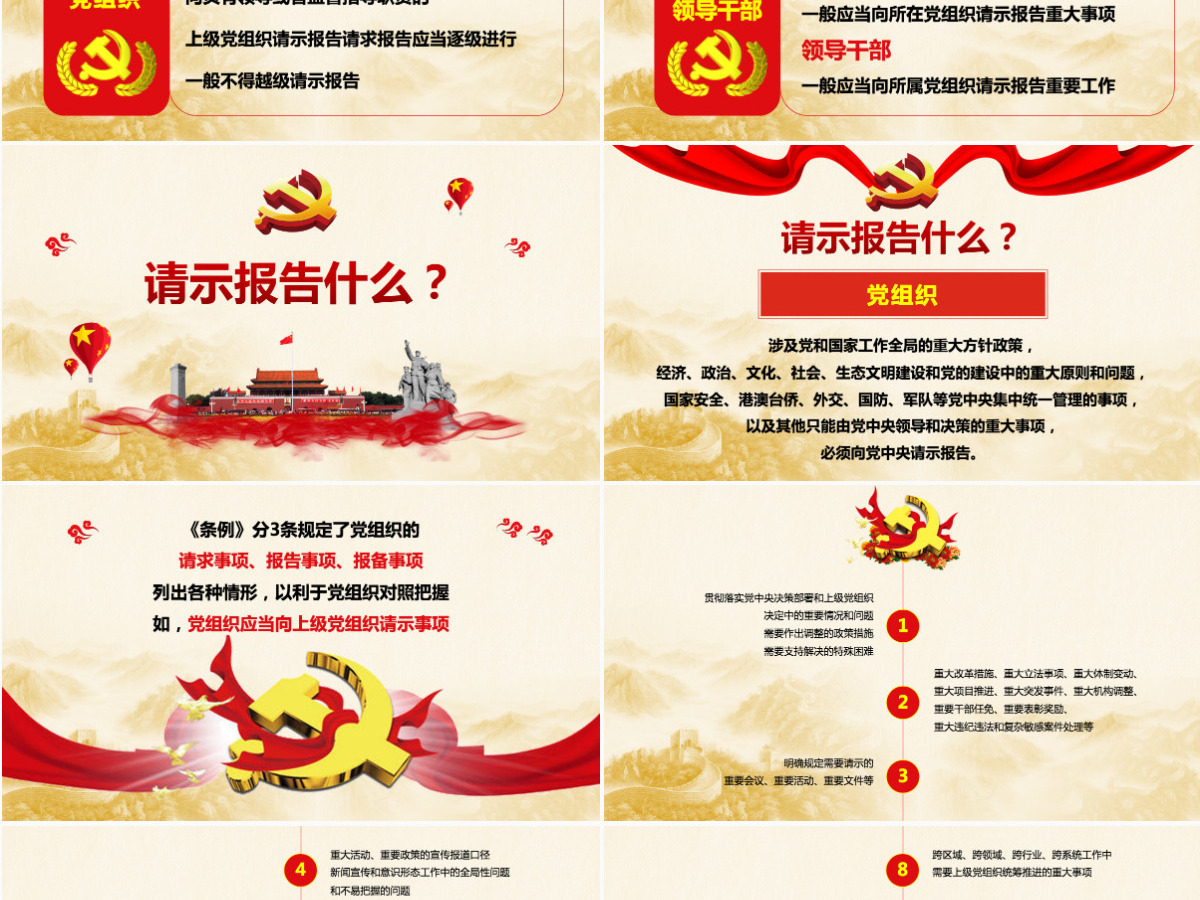 原创中国共产党重大事项请示报告条例党建PPT-版权可商用 原创中国共产党重大事项请示报告条例党建PPT-版权可商用