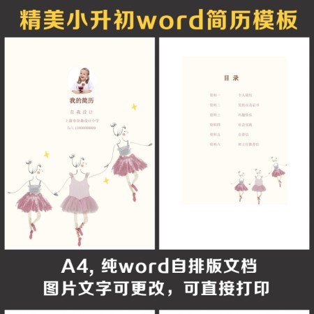 小升初简历