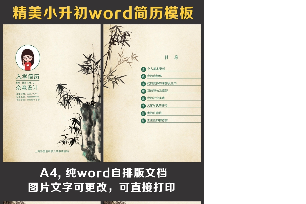 小升初简历