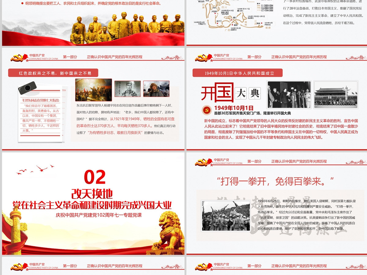 百年历史的脉络和线索建党102周年七一建党节专题党课PPT