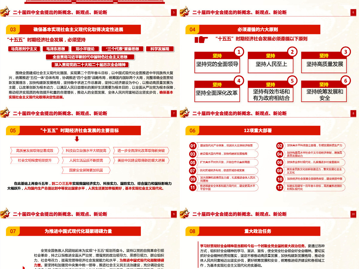 简洁精美党的二十届四中全会提出的新概念新观点新论断PPT党课课件-含讲稿 简洁精美党的二十届四中全会提出的新概念新观点新论断PPT党课课件-含讲稿