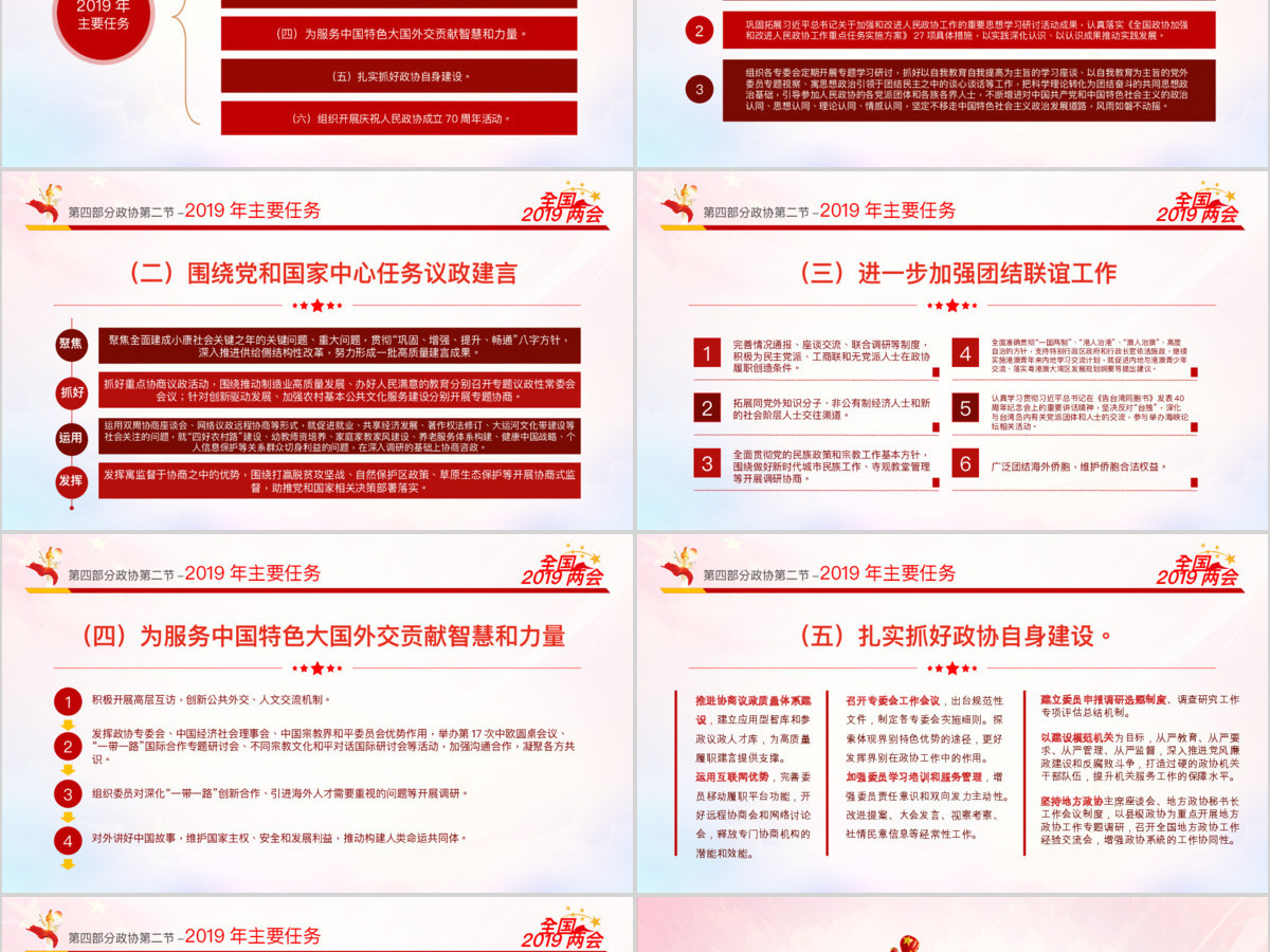 原创2019全国两会政协政府工作报告ppt-版权可商用
