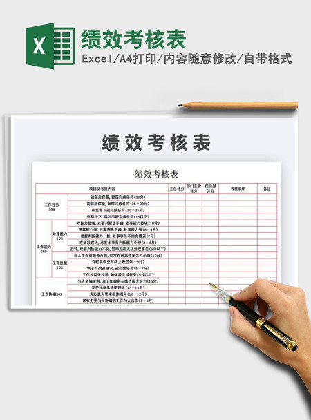 2021年绩效考核表