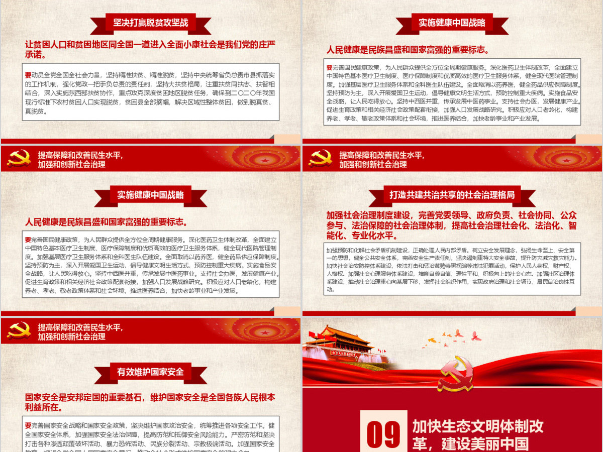 2019党的十九大报告PPT模板 2019党的十九大报告PPT模板