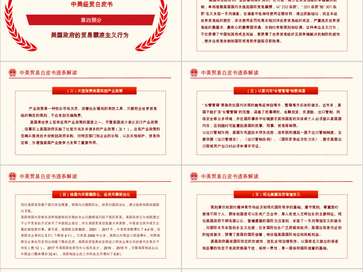 原创中美经贸摩擦白皮书中美贸易战PPT 原创中美经贸摩擦白皮书中美贸易战PPT